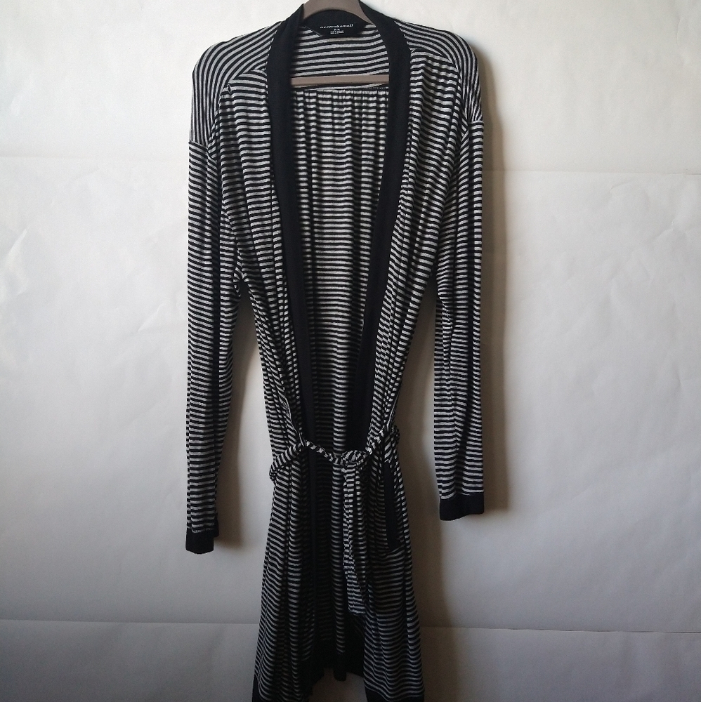 Norma Kamali Long Striped Cardigan